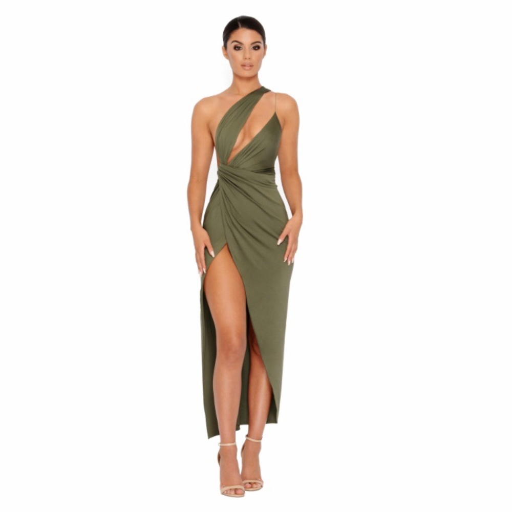 Sexy one shoulder maxi dress